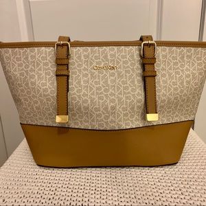 Calvin Klein Tan Tote Handbag